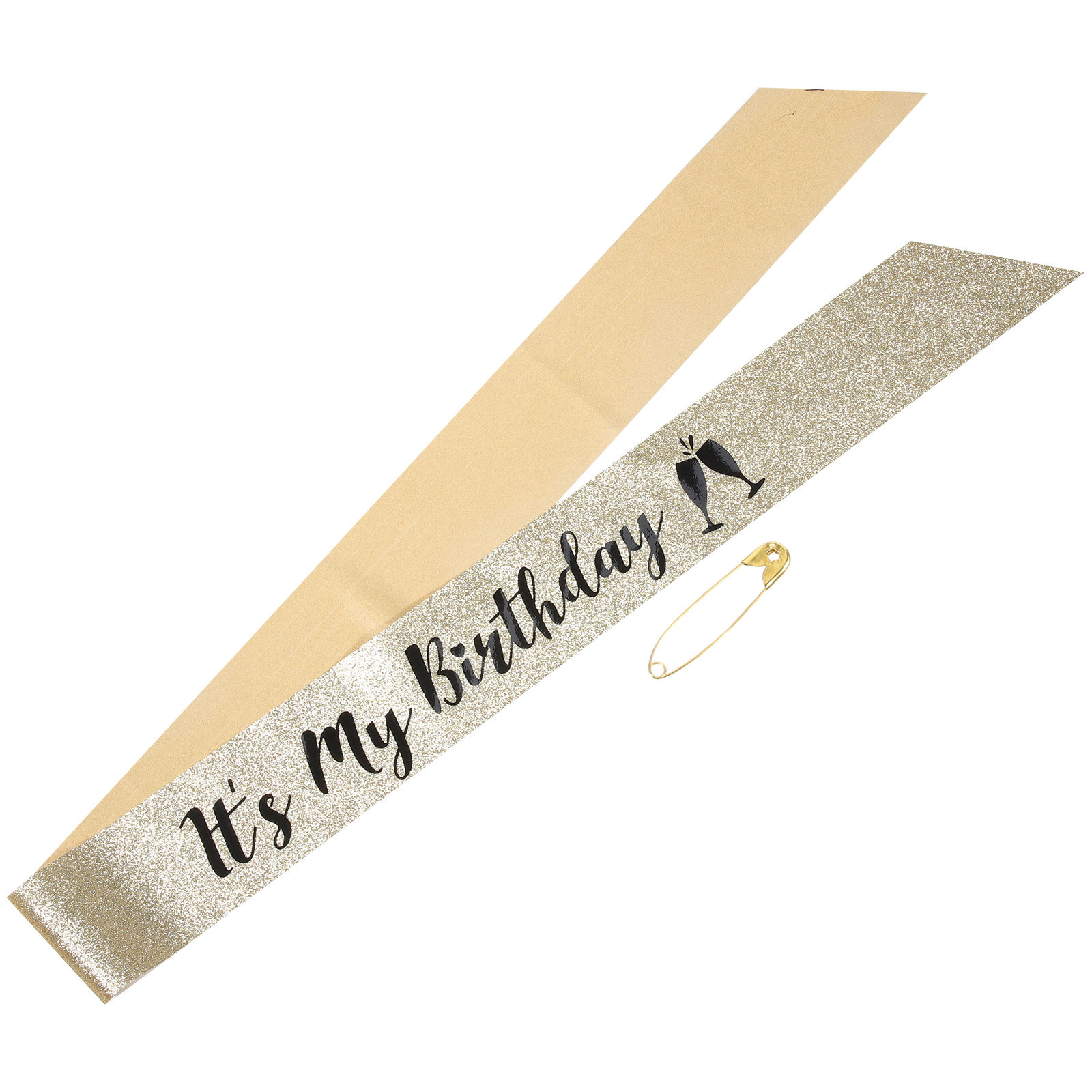 Birthday Sash Glitter - 1 unidad de banda de cumpleaños