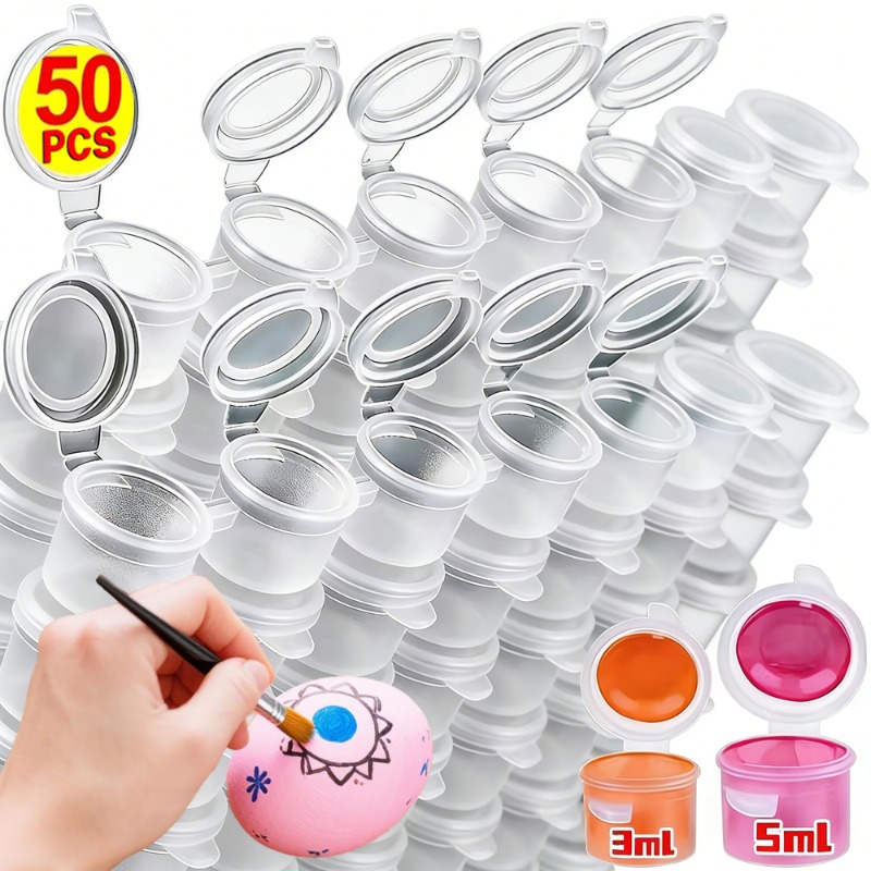 Plastic Cup 50Pcs - 10/30/50 Uds. Recipientes vacíos para pintura,