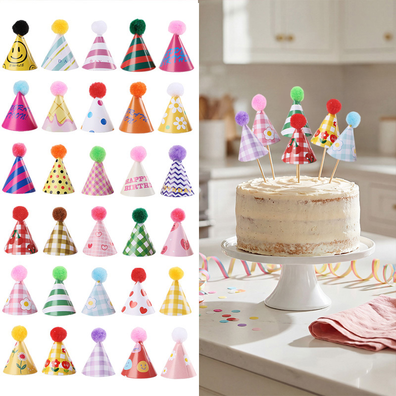 Party Hat Cone - 15/30 piezas de mini sombreros para