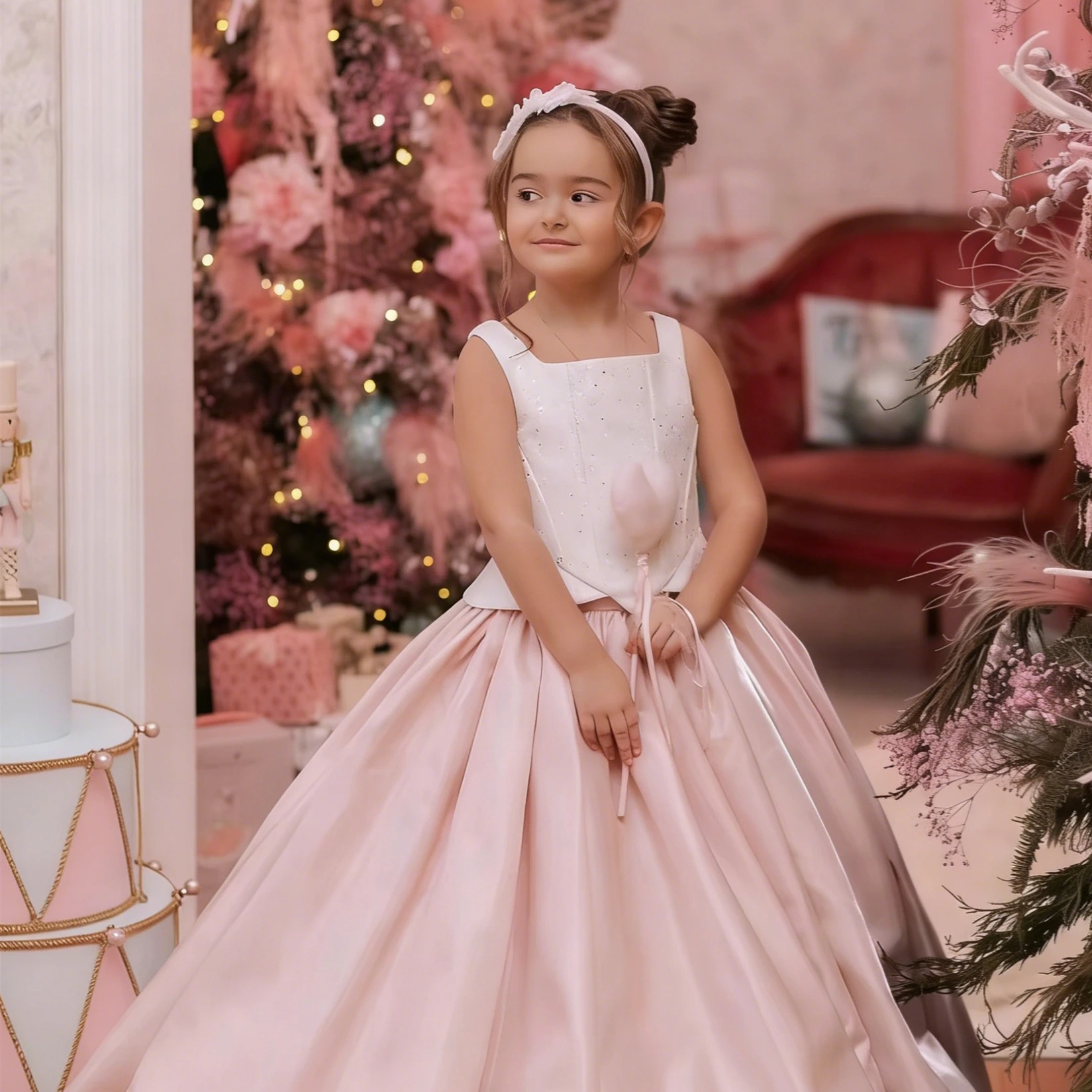 Birthday Sash Glitter - Vestido de niña de las flores