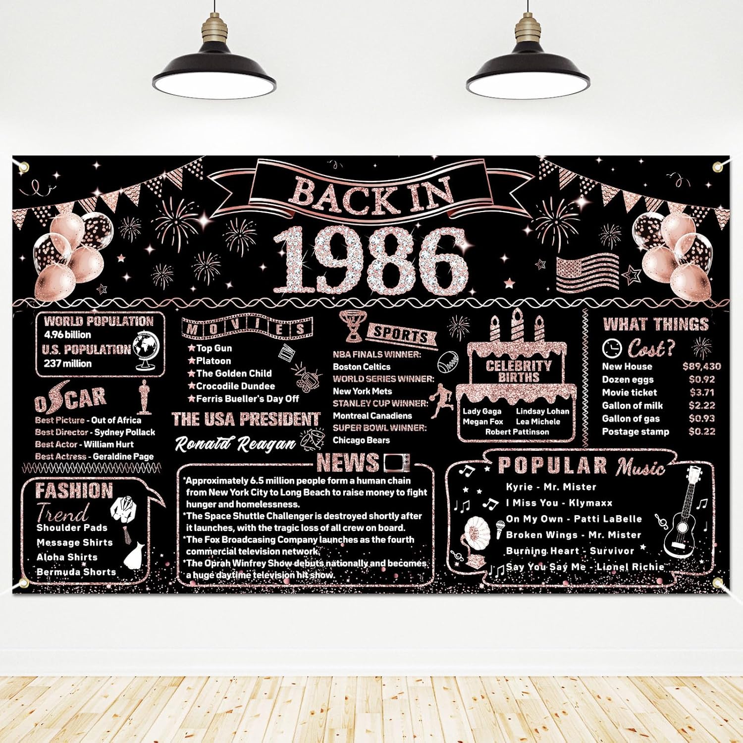 Party Banner Gold - Decoraciones de 40 cumpleaños para mujeres,