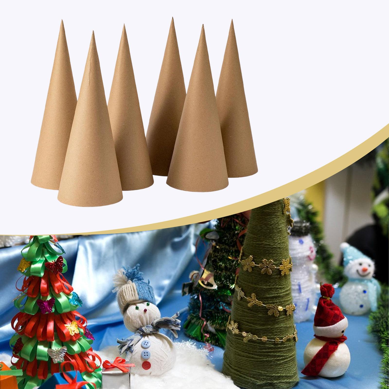 Party Hat Cone - 6 conos de Mache de papel