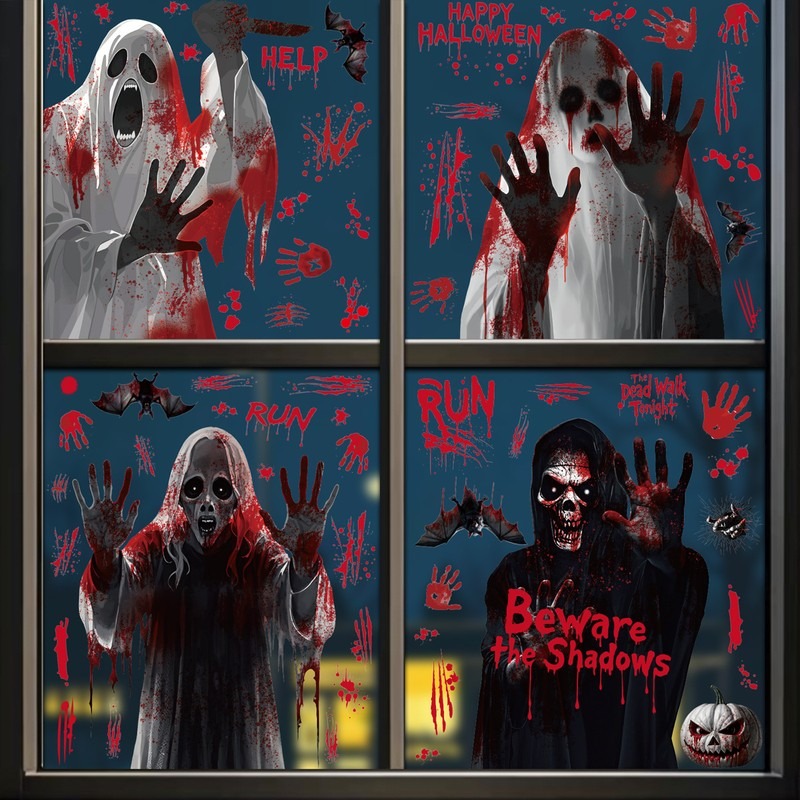 Party Event Supply Store - Adhesivos Estáticos para Ventanas de Halloween,