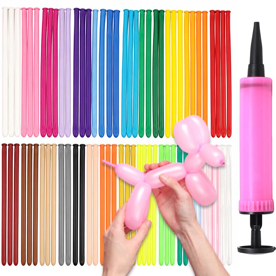 Balloon Pump Hand - 101/201 Globos Largos con Bomba Manual,