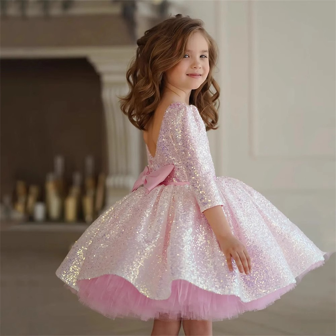 Vestido rosa brillante para ni - Birthday Sash Glitter reseña y precio