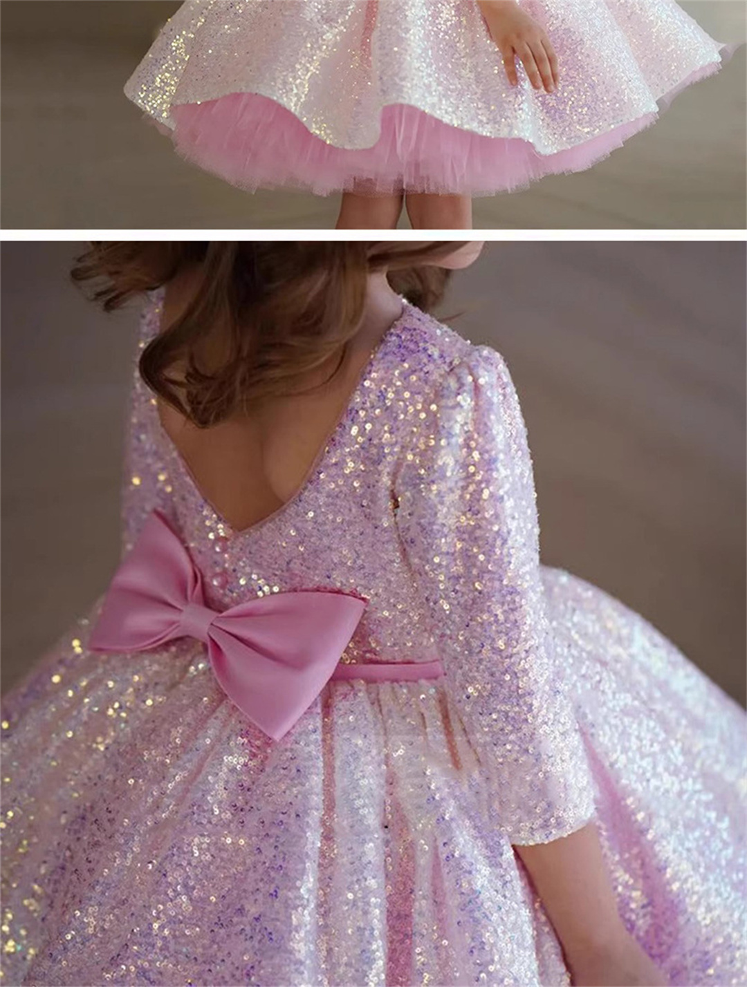 Vestido rosa brillante para ni - Birthday Sash Glitter reseña y precio