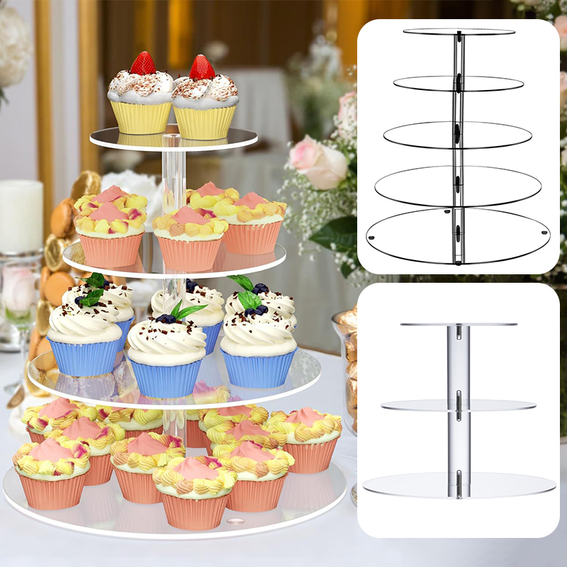 Soporte redondo acrílico para  - Cupcake Stand Tier reseña y precio