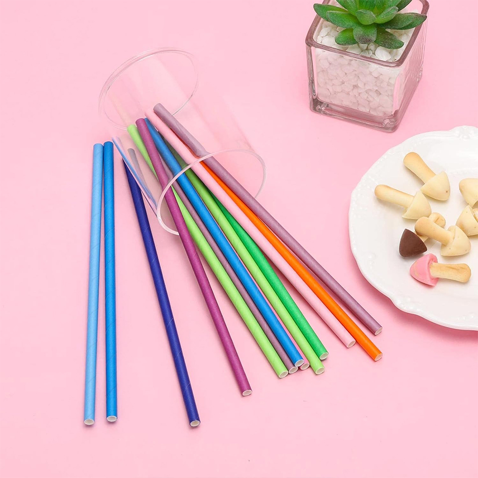 Pajitas de papel desechables d - Paper Straw Color reseña y precio