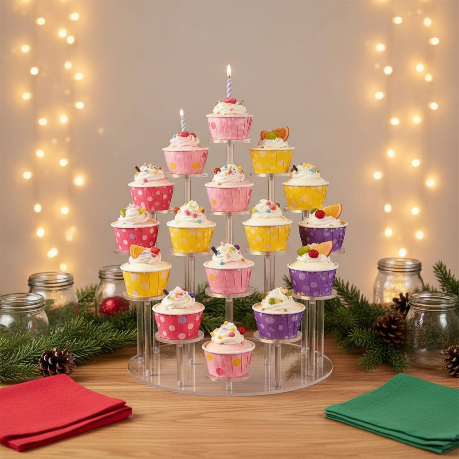 Soporte de Acrílico Transparen - Cupcake Stand Tier reseña y precio