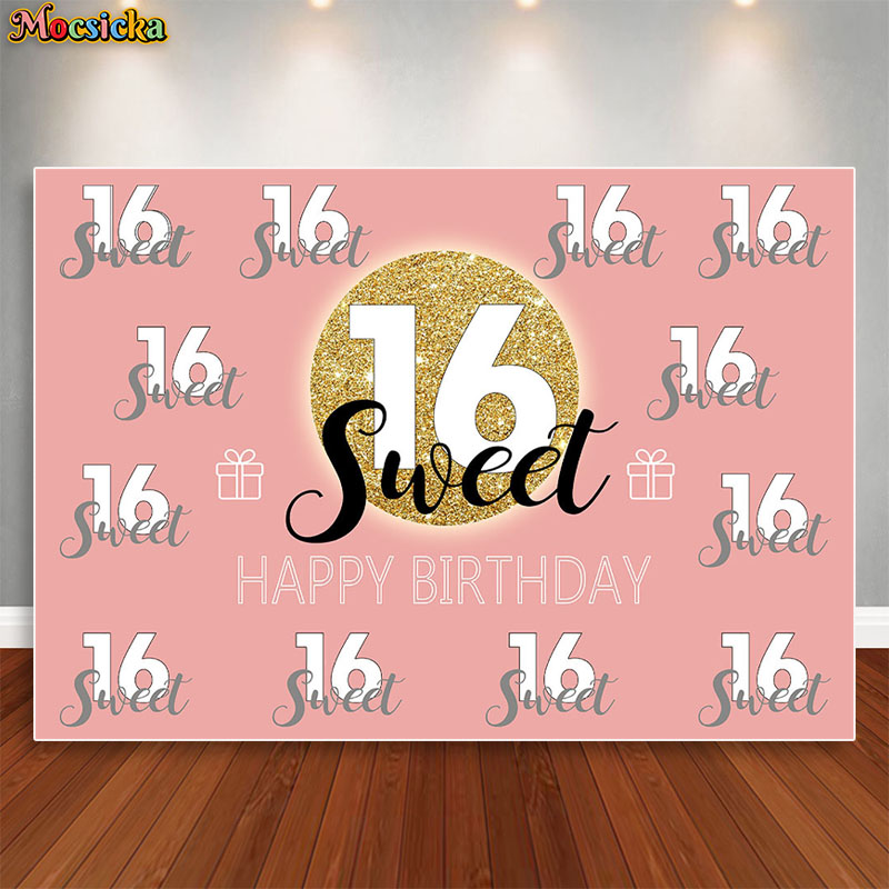 Mocsicka dulce 16 cumpleaños t - Dessert Table Backdrop reseña y precio