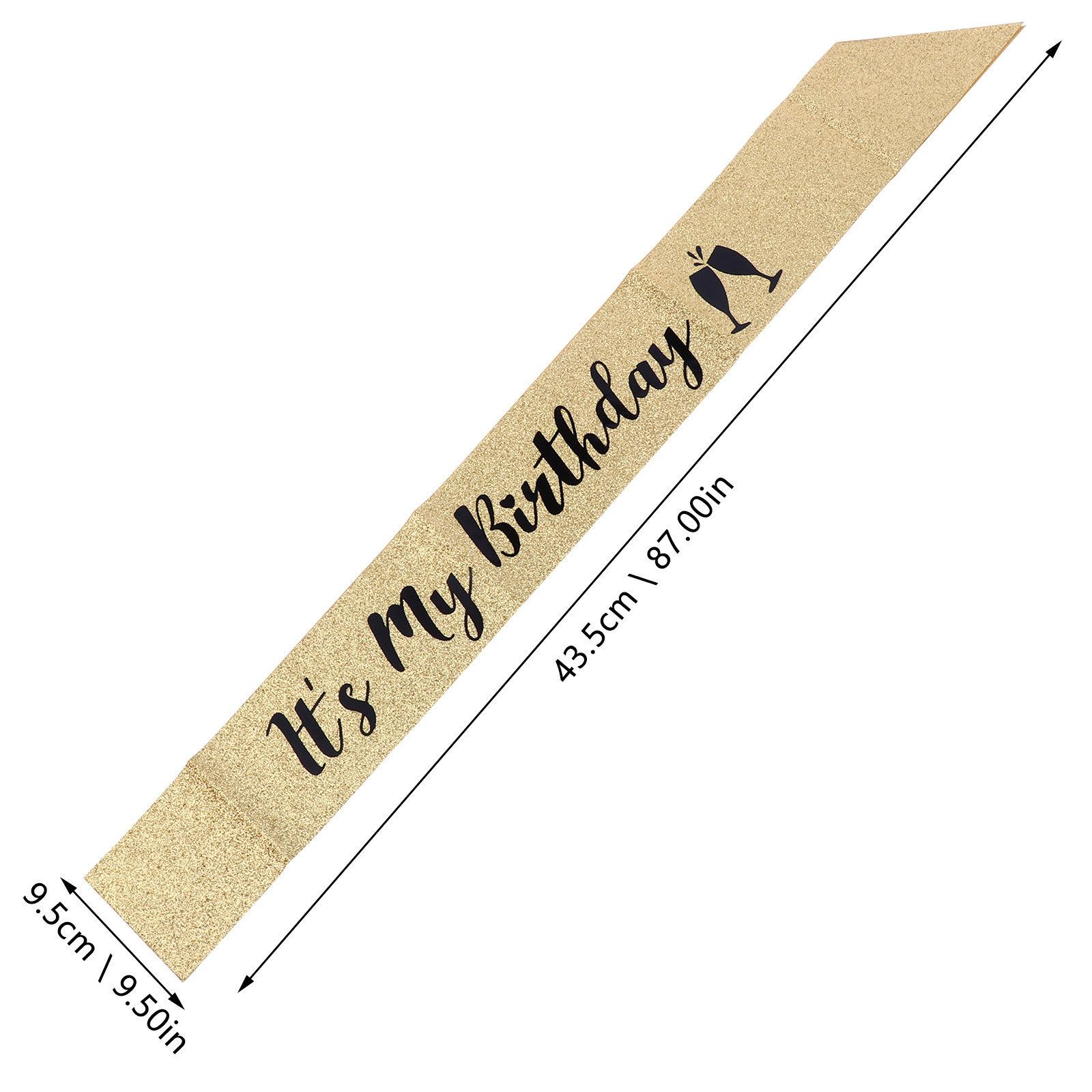 1 unidad de banda de cumpleaño - Birthday Sash Glitter reseña y precio