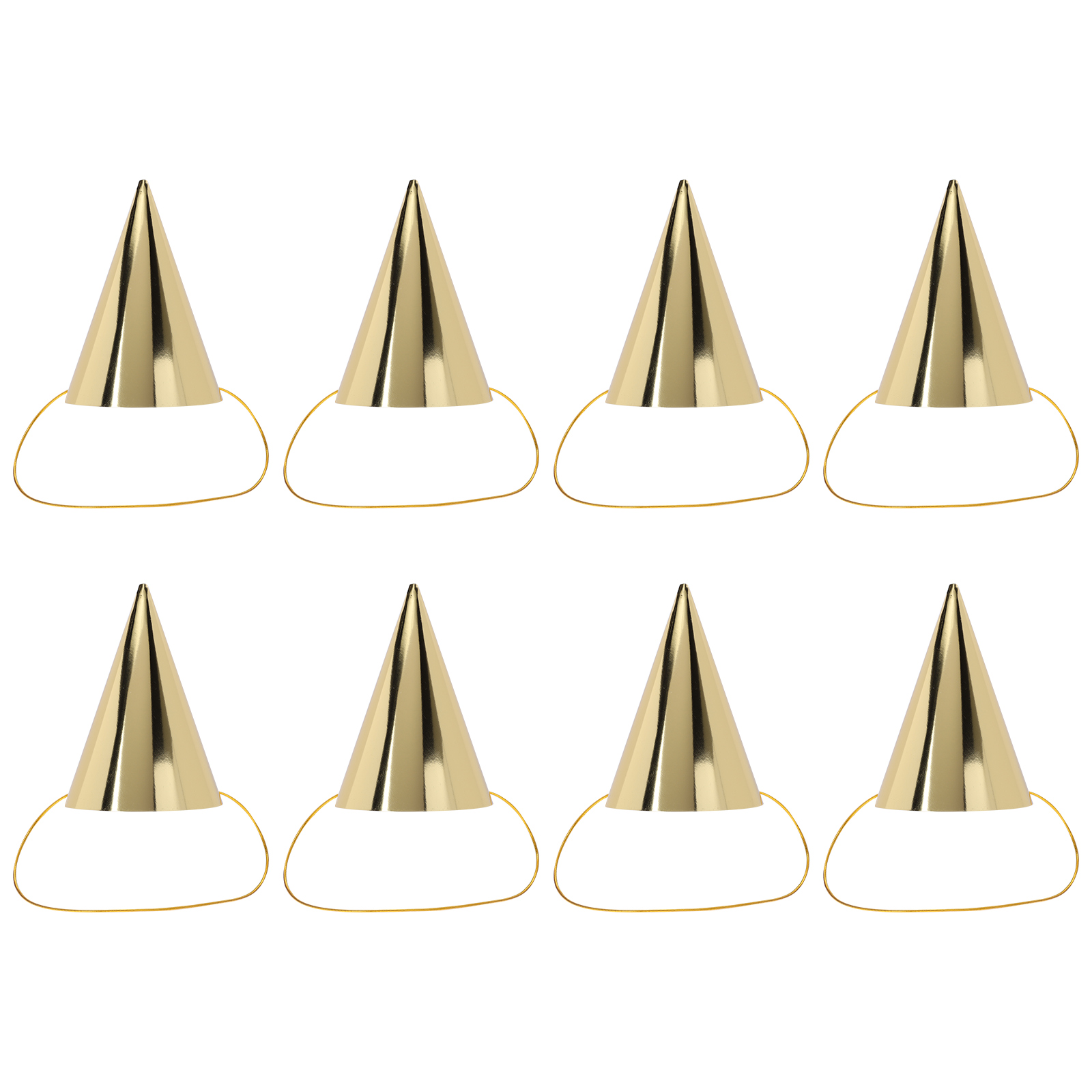 Gorro dorado de 8 piezas para  - Party Hat Cone reseña y precio