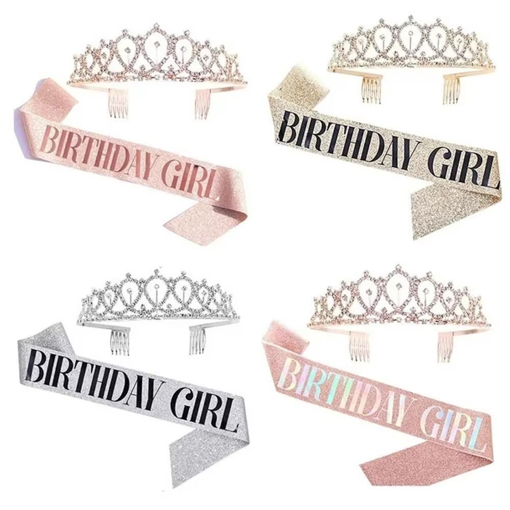 Juego de 2 Coronas de Cumpleañ - Birthday Sash Glitter reseña y precio