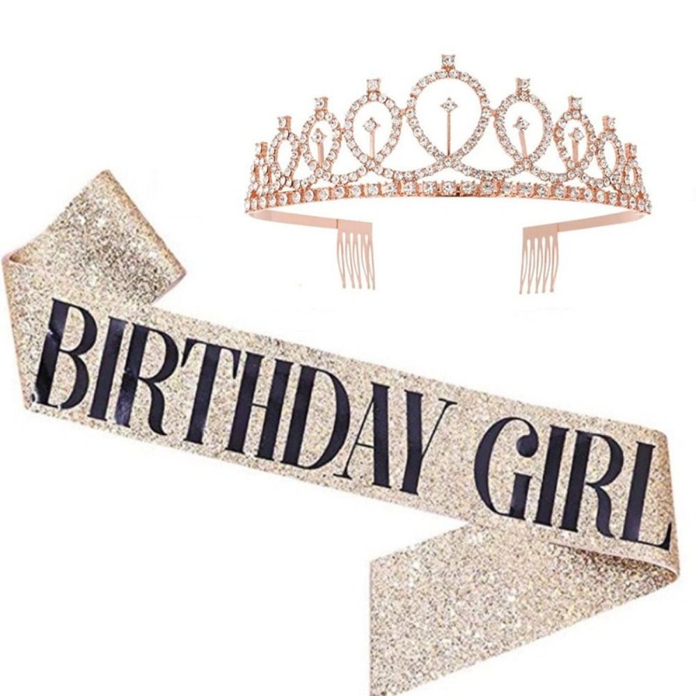 Juego de 2 Coronas de Cumpleañ - Birthday Sash Glitter reseña y precio