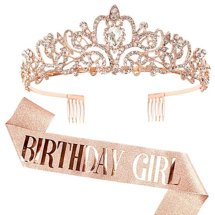 Juego de 2 piezas de corona de - Birthday Sash Glitter reseña y precio