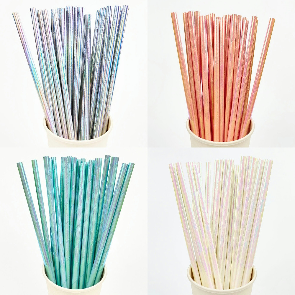 Pajitas de papel bronce nacara - Paper Straw Color reseña y precio