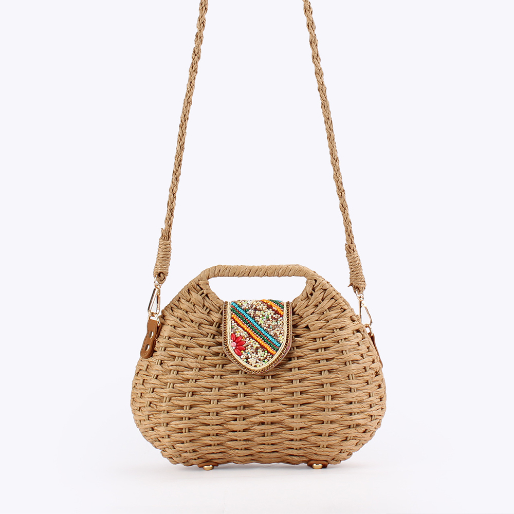 Bolsos de mano de mujer con cu - Paper Straw Color reseña y precio