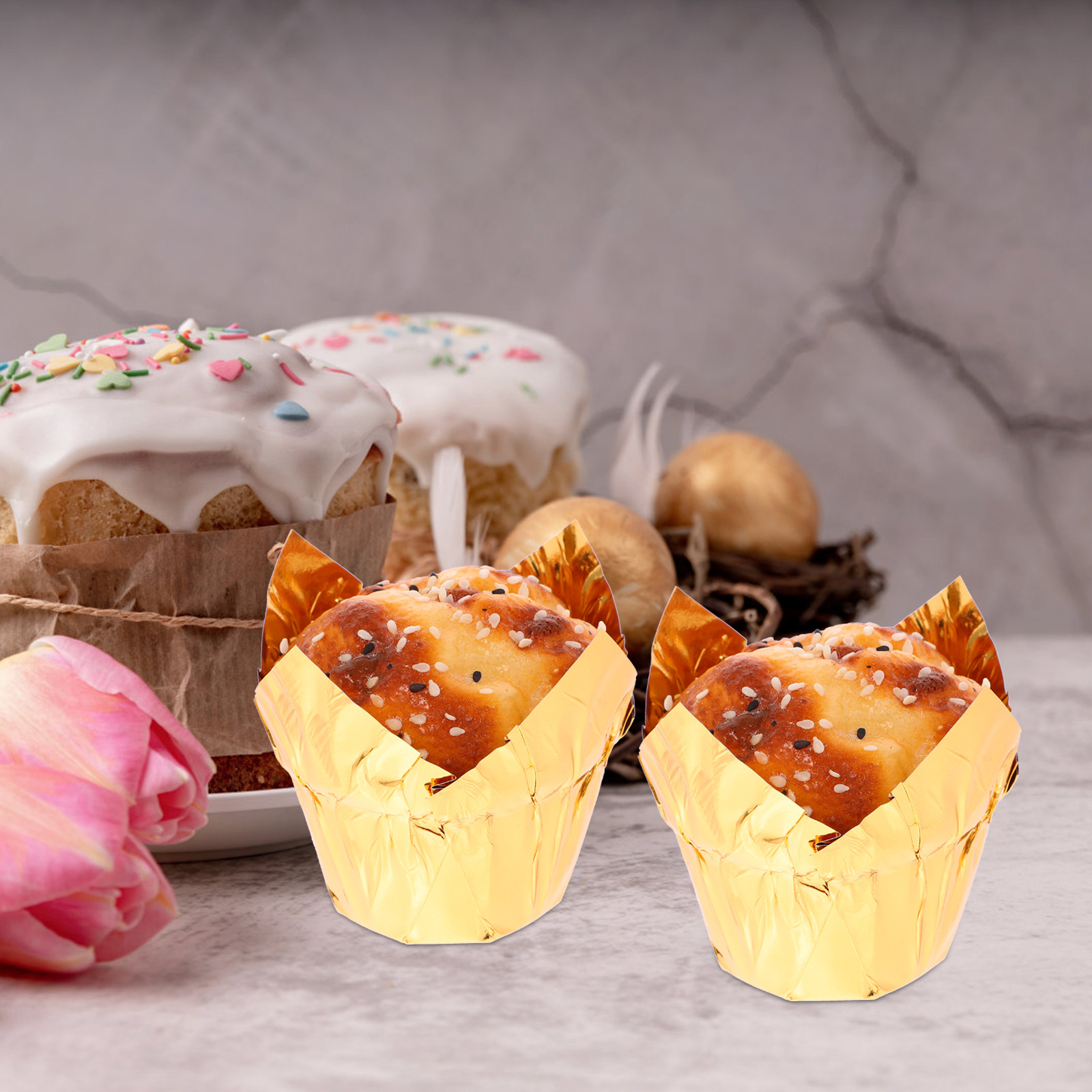 50 Moldes de Papel para Muffin - Plastic Cup 50Pcs reseña y precio