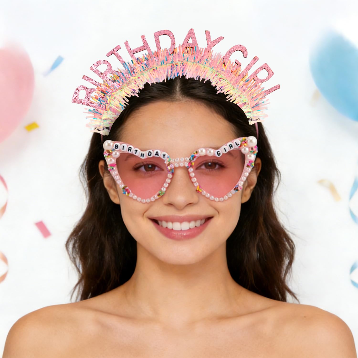 Set de Diadema, Banda y Gafas  - Birthday Sash Glitter reseña y precio