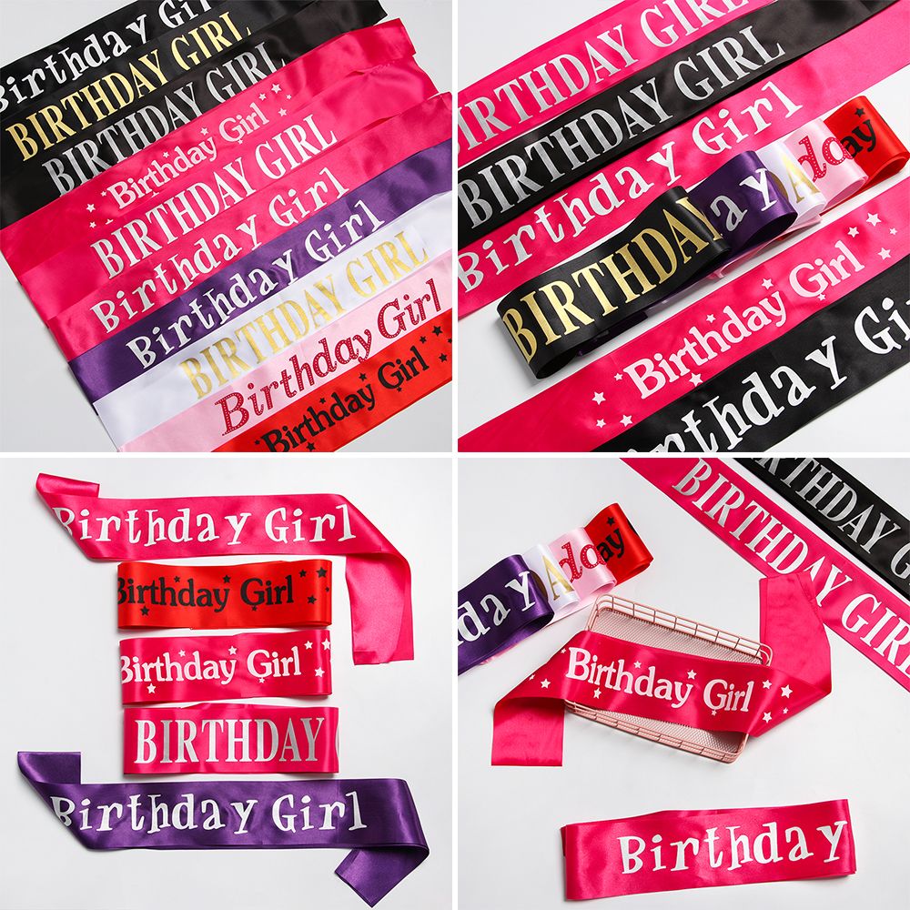 Cintas de satén con purpurina  - Birthday Sash Glitter reseña y precio