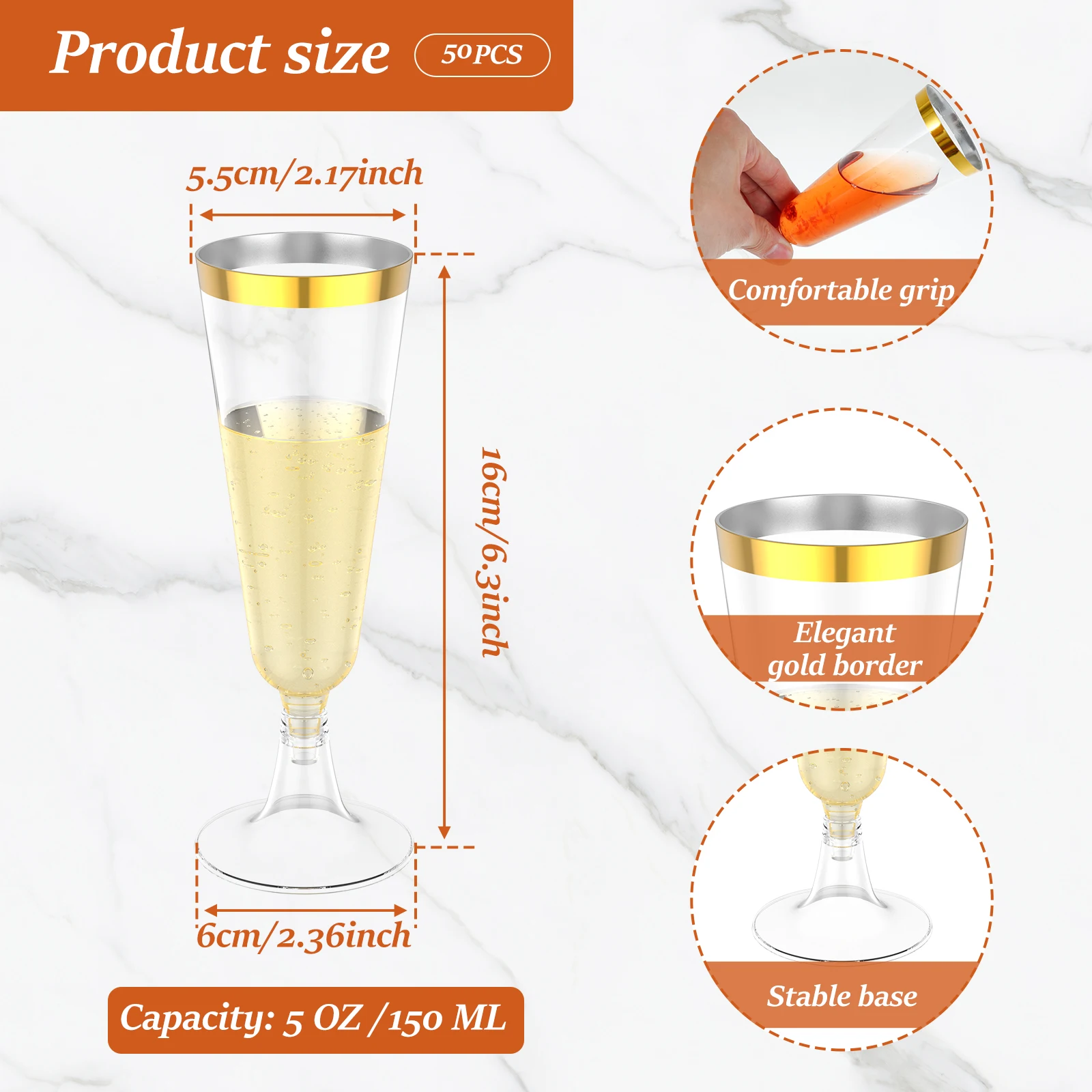 Copas de champán de plástico c - Plastic Cup 50Pcs reseña y precio