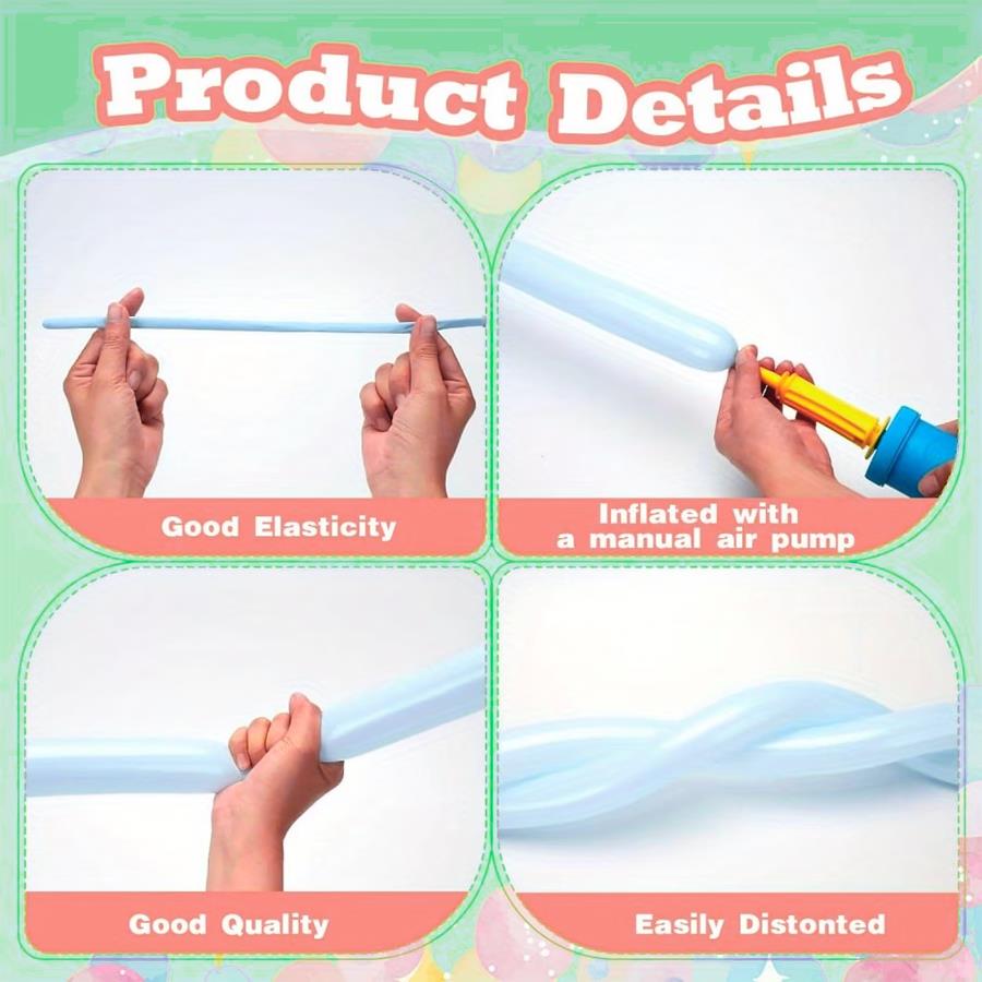 101/201 Globos Largos con Bomb - Balloon Pump Hand reseña y precio