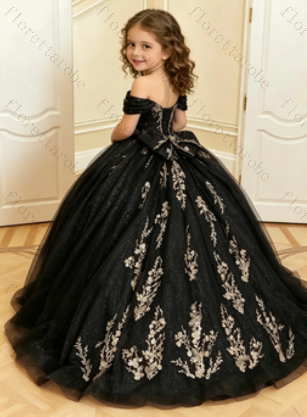 Vestido de niña de las flores  - Birthday Sash Glitter reseña y precio
